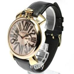 GaGa MILANO Manuale Slim46 5085.2 Pink Gold Dial Quartz Men's Watch 633557