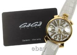 GaGa MILANO Manuale40 5021. WH. BH white Dial Quartz Ladies Watch 558359
