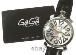 GaGa MILANO Manuale48 5010.07S Small seconds Silver Dial Winding Men's 563268