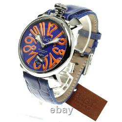 GaGa MILANO Manuale48 5010.08S blue Dial Hand Winding Men's Watch 638050
