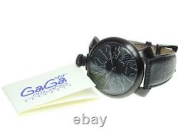 GaGa MILANO Manuale48 5012.02S black Dial Hand Winding Men's Watch 618063