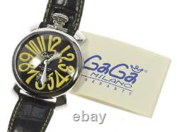 GaGa MILANO Manuale48 Ref. 5010.12 black Dial Hand Winding Men's Watch 480143