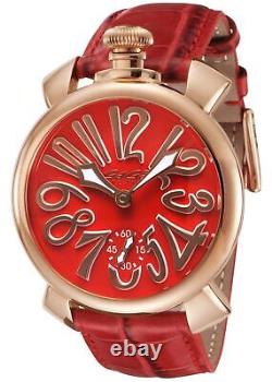 GaGa MILANO Watch Diving 48mm RED Dial Stainless Steel (BKPVD) 5011.13S-RED NEW