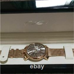GaGa Milano 5081.2 Manuale 46MM/1.8 Pink Gold Quartz Analog Wristwatch with Box
