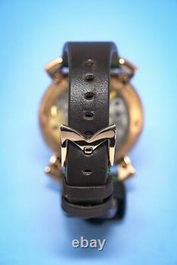 GaGà Milano Manuale Men's Mechanical Watch 48 Bionic Skull Rose Gold Green