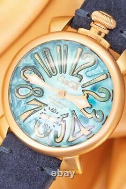 GaGà Milano Manuale Men's Mechanical Watch 48MM Vintage Blue