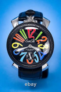 GaGà Milano Manuale Unisex Mechanical Watch 48MM Carbon Multi Colour