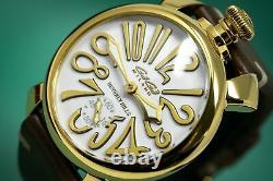 GaGà Milano Manuale Unisex Mechanical Watch 48MM Gold Enamel Limited Edition