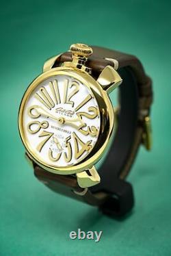 GaGà Milano Manuale Unisex Mechanical Watch 48MM Gold Enamel Limited Edition