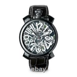 GaGà Milano Manuale Unisex Mechanical Watch 48MM Mosaico Black PVD