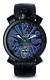 Gagà Milano Manuale Unisex Mechanical Watch 48mm Mosaico Blue Black Pvd