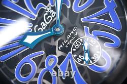 GaGà Milano Manuale Unisex Mechanical Watch 48MM Mosaico Blue Black PVD