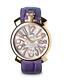 Gagà Milano Manuale Unisex Mechanical Watch 48mm Mosaico Purple Rose Gold