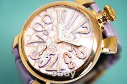 GaGà Milano Manuale Unisex Mechanical Watch 48MM Mosaico Purple Rose Gold