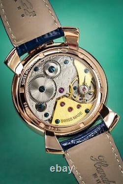 GaGà Milano Manuale Unisex Mechanical Watch 48MM Rose Gold Blue
