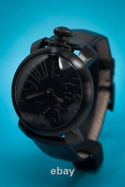 GaGà Milano Manuale Unisex Mechanical Watch 48MM Triple Black