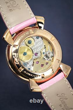 GaGà Milano Manuale Women's Mechanical Watch 48MM Pink Rose Gold