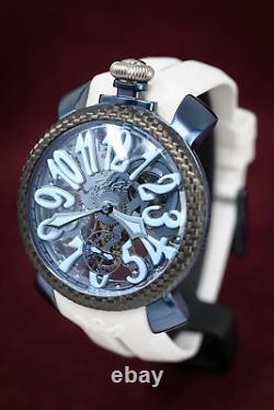 GaGà Milano Skeleton Unisex Mechanical Watch 48MM Blue PVD