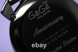 GaGà Milano Thin 46MM Black PVD Diamond Limited Edition