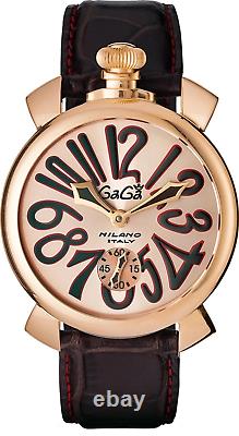 GaGà Milano Unsex Mechanical Watch Manuale Rose 48MM Rose Gold Plated 5011.11S