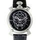 Gaga Milan Manuare Bionic Skull Watch 6010.01s Stainless Steel Black Dial 1752