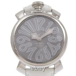 Gaga Milano 5020 Manuale 40 Watches White/Silver grayDial Stainless Steel