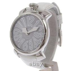 Gaga Milano 5020 Manuale 40 Watches White/Silver grayDial Stainless Steel