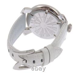 Gaga Milano 5020 Manuale 40 Watches White/Silver grayDial Stainless Steel