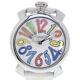 Gaga Milano 5020 Manuale 40 Watches Multicolor/white Stainless Steel/leath