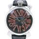 Gaga Milano 5084 Manuale 46 Watches Black/red Stainless Steel/leather Mens