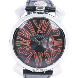 Gaga Milano 5084 Manuale 46 Watches black/Red Stainless Steel/leather mens