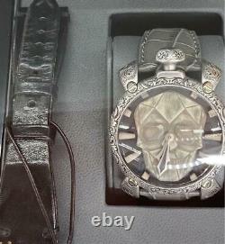 Gaga Milano Limited 300 Hand-carved Skull Watch with Replacement Belt