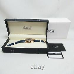 Gaga Milano Manuale 48 Wrist Watch 5011.05S Hand Winding Stainless Steel Leather