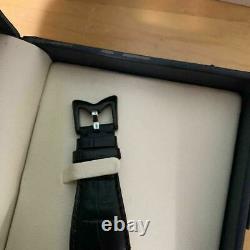 Gaga Milano Manuare 1.88 Stainless Steel Black Genuine Leather Wristwatch