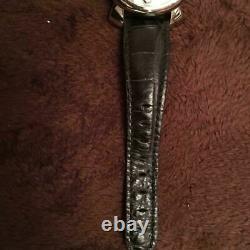 Gaga Milano Quartz Waterproof Stainless Steel Black Leather Belt Wristwatch