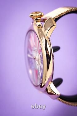 Gaga Milano Slim Unisex Quartz Watch 46 Rose Gold Multi Colour