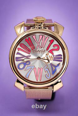 Gaga Milano Slim Unisex Quartz Watch 46 Rose Gold Multi Colour