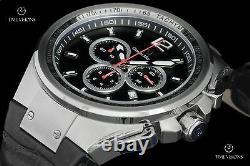 Giorgio Milano 964 Chronograph Leather Strap Watch with Custom Deployant Clasp
