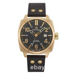 Giorgio Milano Dressing Men's Watch Gold Black, Leather Strap, Water Resistance
