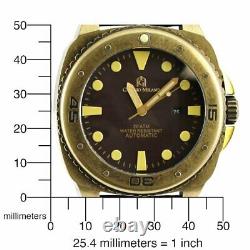 Giorgio Milano Men's Automatic Watch, IP Gold/BR, Brown Leather Strap #952SGA063