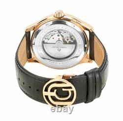 Giorgio Milano Men's Automatic Watch, IP Rose Gold, BK Leather Strap #953RG022
