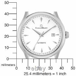 Giorgio Milano Men's Automatic Watch, S. S. Case, BK Leather Strap #953ST022