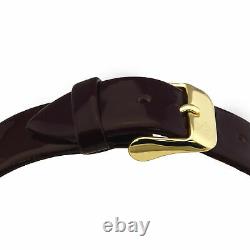 Gv2 By Gevril Women's 12102 Milan Diamond Burgundy Leather Wristwatch