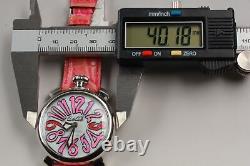 Hot Pink GAGA MILANO Watch 5020.6 Manuale40 Unisex Whites X 1838955 From JAPAN