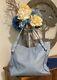 Lodis 1965 Sky Blue 100% Leather (soft, Pebbled) Tote, Color Rare & Discontinued