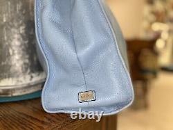 Lodis 1965 Sky Blue 100% Leather (Soft, Pebbled) Tote, Color Rare & Discontinued