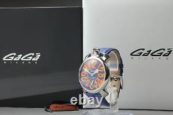 MINT In Box Gaga MILANO Manuale 48 5010.8S Navy Dial Men's Watch From JAPAN