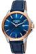 Mans Wristwatch Ferre' Milano Fm1g157l0021 Leather Blue Ijp