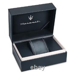 Maserati Men's Watch Quartz Chronograph Era Watch Strap Jersey Milano IP Black
