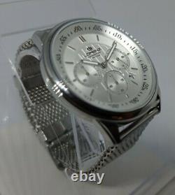 Men's Watch Lorenz, Chrono Elegant, Case 42mm, Silver, Bracelet Style Milano